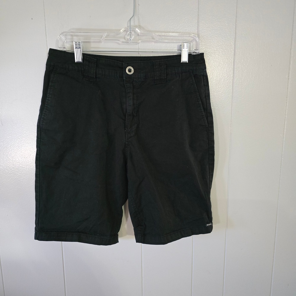 O'Neill Chino Shorts Mens 30 Black Good Standard Fit Solid‎ Surf Casual